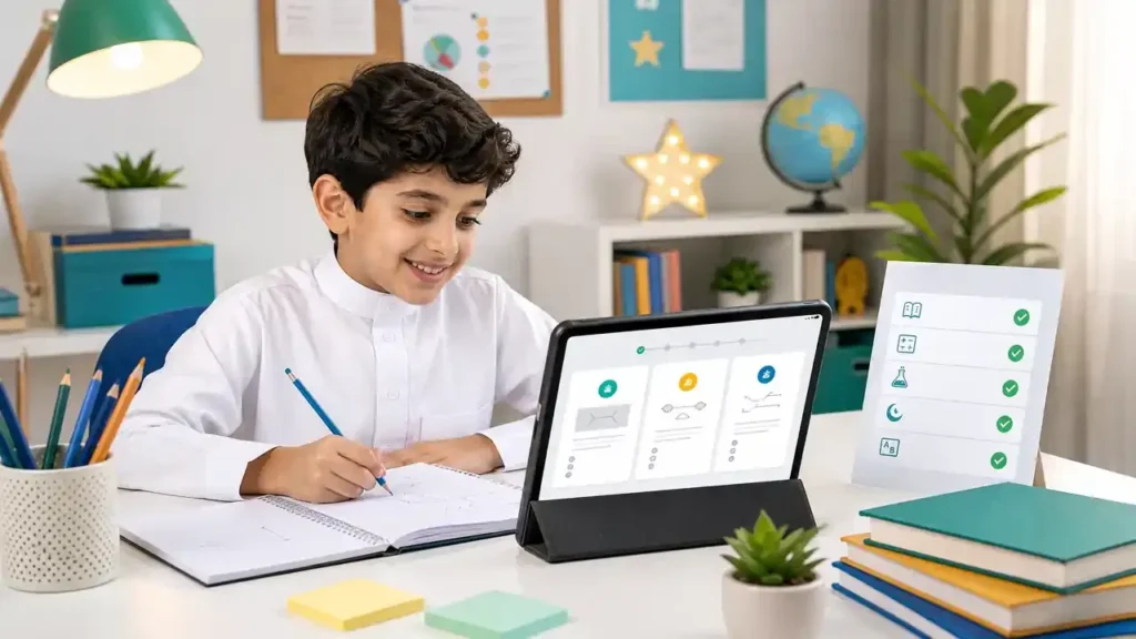 منصة مدرستي الواجبات المنشورة للمرحلة الابتدائية