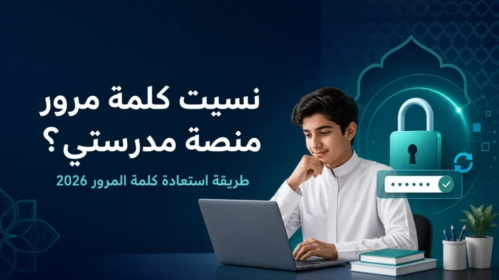 نسيت كلمة مرور منصة مدرستي