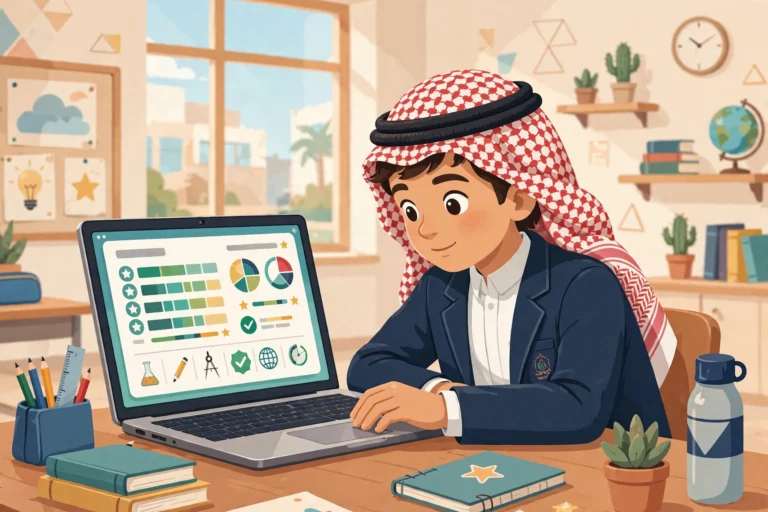 كيف اطلع درجاتي من منصة مدرستي 1448 – شرح خطوة بخطوة